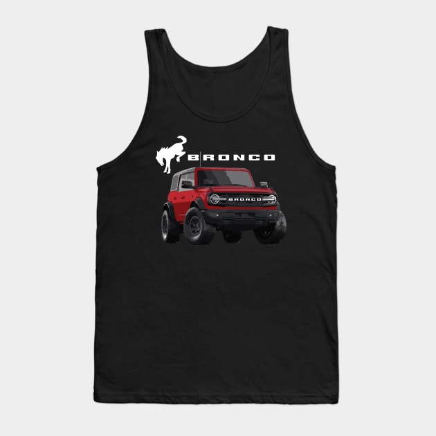 wildtrak new bronco race red Tank Top by cowtown_cowboy